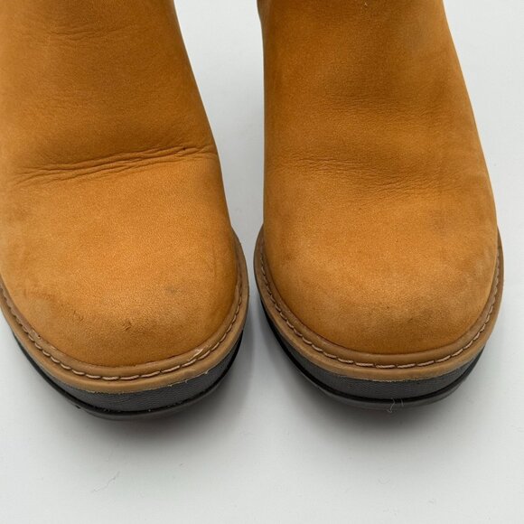 Timberland Kellis Chelsea Boot Wheat Nobuck Suede Leather Wedge Heel Booties 6.5 - Picture 5 of 9